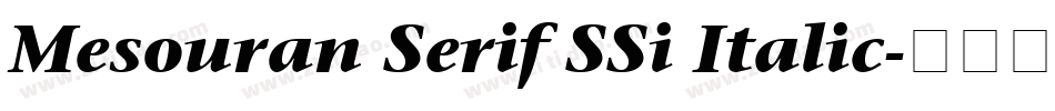 Mesouran Serif SSi Italic字体转换